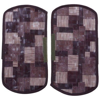 Kuber Industries 3D Checkered Design PVC 2 Pieces Fridge/Refrigerator Handle Cover