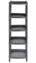 Kuber Industries Multipurposes 5-Tier Plastic Shoe Rack/Shelf/Storage Organizer for Home Kitchen Bedroom Door Entrance (Black)-46KM0564, 14 * 10 * 33 inches...