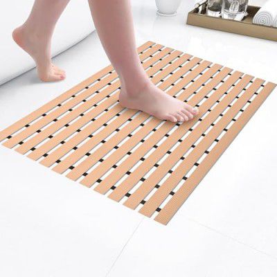 Kuber Industries 60x40 cm Anti-Skid Mat for Bathroom with Rubber Base