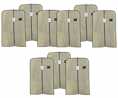 Kuber Industries 9 Piece Non Woven Coat Cover, Cream