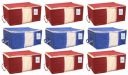 Kuber Industries 9 Piece Non Woven Underbed Storage Organiser Set, Extra Large, Maroon and Royal Blue...