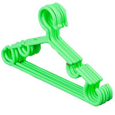 Kuber Industries Anti-Slip Baby Clothes Hanger|Heavy-Duty Plastic Baby Hanger|Hangers | Pack of 5 (Green)