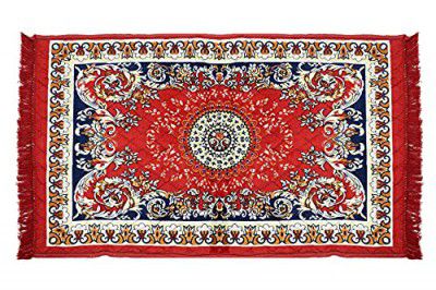 Kuber Industries Area Rugs (Red, Velvet, Standard)