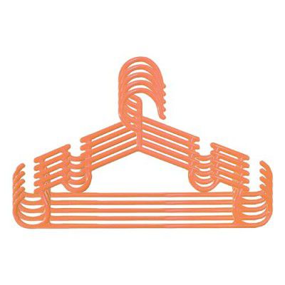 Kuber Industries Baby Clothes Hanger|Heavy-Duty Plastic Baby Hanger|Hangers For Wardrobe, Closet|Pack of 5 (Peach)