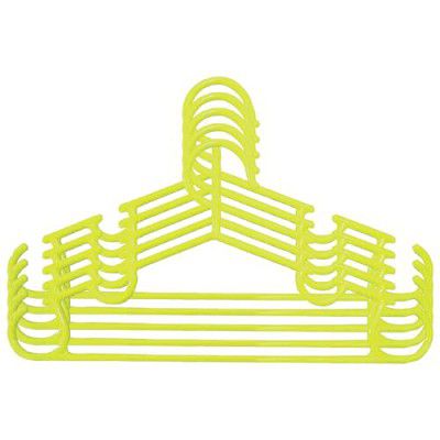 Kuber Industries Baby Clothes Hanger|Heavy-Duty Plastic Baby Hanger|Hangers For Wardrobe, Closet|Pack of 5 (Yellow)