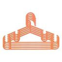 Kuber Industries Baby Clothes Hanger|Heavy-Duty Plastic Baby Hanger|Hangers For Wardrobe, Closet|Pack of 5 (Peach)...
