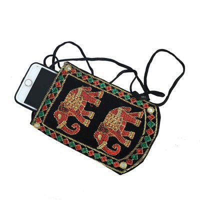 Kuber Industries Black Womens Mobile Cover Purse Pocket And Sari Hook (KUBERBGH72)