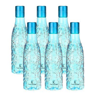 Kuber Industries BPA-Free Plastic Water Bottle | Pack of 6 - Blue