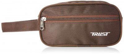 Kuber Industries Canvas Brown Shaving Kit (SKU0252)