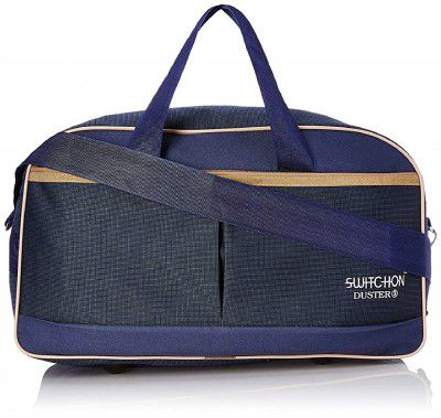 Kuber Industries Canvas Travel Duffle Bag (Blue) Switchon Duster 3,CTKTLUG1008