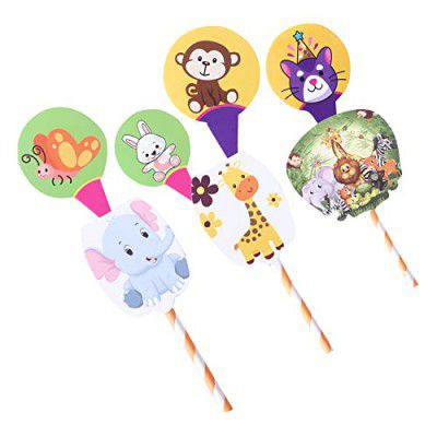 Kuber Industries Cupcake Toppers 7 Pieces | DT-2099 | Multicolor