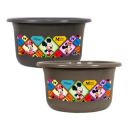 Kuber Industries Disney Check Bath Tub | Feeding Pan and Versatile Utility Gaint Tub | Plastic Bath Tub for Baby | Clothes Washing Tub for Bathroom | TUB-25 LTR | Pack of 2 | Multi...
