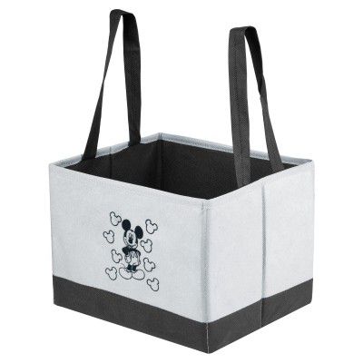 Kuber Industries Disney Mickey Drawer Storage Box | Storage Box for Clothes | Wardrobe Organizer for Books | Closet Box with Handle | Cloth Drawer Organizer | Small | Gray & Black