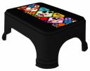 Kuber Industries Disney Mickey Minnie Print Square Plastic Bathroom Stool (Black) -HS_35_KUBMARTS17712...