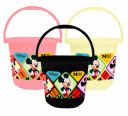 Kuber Industries Disney Mickey Minnie Print Unbreakable Virgin Plastic Strong Bathroom Bucket ,16 LTR (Pink & Cream & Black)-Pack of 3 -HS_35_KUBMARTS17869...