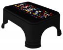 Kuber Industries Disney Team Mickey Print Square Plastic Bathroom Stool, Adults Simple Style Stool Anti-Slip with Strong Bearing Stool for Home, Office, Kindergarten (Black) -HS_35_KUBMARTS17272...