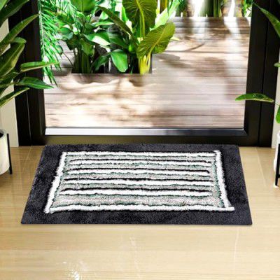 Kuber Industries Door Mat | Dust Trapper Mat | Door Entrance Mat | Anti-Skid Door Mat | Floor Mat for Home Entrance | Micro Border Door Mat | Entryway Door Mat | Gray