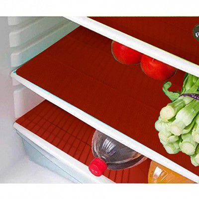 Kuber Industries Refrigerator Drawer Mats/Fridge Mats/Multi Purpose Mats Set of 6 Pcs (FridgeKU952)