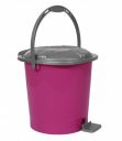 Kuber Industries Durable Plastic Pedal Dustbin|Waste Bin|Trash Can For Kitchen & Home With Handle,7 Litre (Pink)...