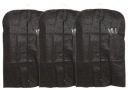 Kuber Industries Emboss 3 Piece Non-Woven Blazer Cover Set, Black (CTKTC1869),Standard...