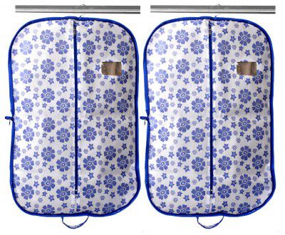 Kuber Industries Exclusive Flower Printed 2 Pieces Foldable Non Woven Mens (CTLTC039475)