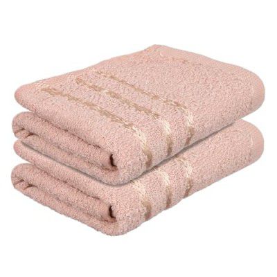 Kuber Industries Face Towel | Towels for Facewash | Towels for Gym | Facewash for Travel | Towels for Daily use | Workout Hand Towel | Lining Design | 14x21 Inch | Pack of 2 | Brown
