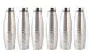 Kuber Industries Falcon Stainless Steel 6 Pieces Fridge Water Bottle/Refrigerator Bottle/Thunder, 1000 ML (Sliver) - CTKTC31413...