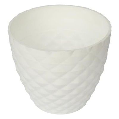 Kuber Industries Flower Pot | Flower Planter Pots for Indoor | Outdoor | 6 Inch | White