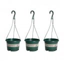 Kuber Industries Flower Pot|Hanging Pots for Plants Balcony Railing|Medium|Green | (Pack of 3)...