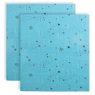 Kuber Industries Foam Brick Pattern 3D Wallpaper for Walls|Pack of 2 Sheets,70 cm X 77 cm