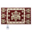Kuber Industries Fridge Cover With Side Pockets | Flower Pot Print Washable Cotton Material (Maroon)...