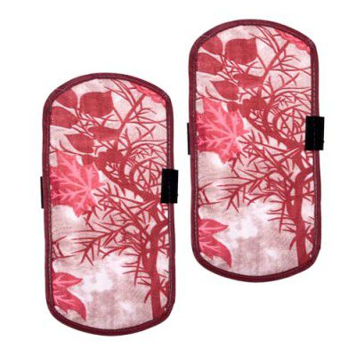 Kuber Industries Fridge Handle Cover | Polyester Fridge Door Handle Protector | Fridge Door Handle Cover | Tree Kniting Fridge Handle Cover | 2 Piece Set | Maroon