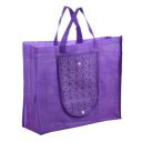 Kuber Industries Grocery Hand Bag | Shopping Bag for Vegetables | Foldable Hand Bag with Front Pocket & Handle | Pack of 1 | Purple...