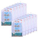 Kuber Industries Hanging Saree Cover | Non-Woven Brush Painting Pattern Saree Cover | Saree Covers for Home | Saree Cover with Small Transparent View | Pack of 12 | Peach...