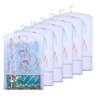 Kuber Industries Hanging Saree Cover | Pack of 6 | Golden