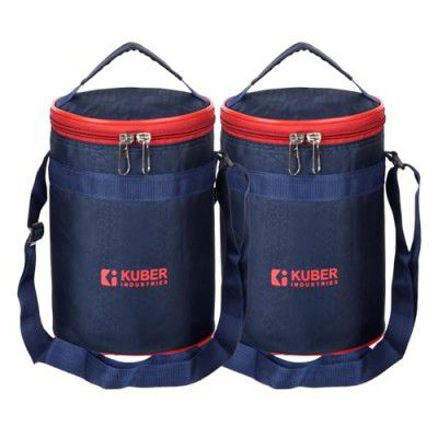 Kuber Industries Lunch Bag | Lunch Bag for Office | Pack of 2 | Navy Blue