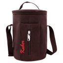 Kuber Industries Lunch Bag|Canvas Waterproof Tiffin Bag for Office|Adjustable Shoulder Strap with One Small Zipper Pocket (Brown)...