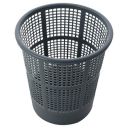 Kuber Industries Mesh Dustbin|Plastic Open Garbage Basket|Portable Round Trash Can for Kitchen|Office|College|5 Liter (Grey)...