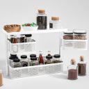 Kuber Industries Metal Kitchen Organizer Rack | 3-Tier Kitchen Counter Top for Storing Spices, Pantry Storage & Cosmetic Items | Multi-Purpose Kitchen Stand - White...