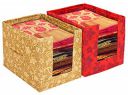 Kuber Industries Metalic Flower Print Foldable Rectangle Cloth Saree Stacker Cloth Wardrobe Organizer- Pack of 2 (Beige & Red)...