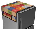 Kuber Industries Multi Floral Print Fridge Cover With Side Pockets|Fridge Top Cover|Refrigerator Cover|Washable Cotton Material|6 Utility Pockets (Multi)...