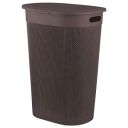 Kuber Industries Multipurpose Plastic Laundry Basket/Bin/Hamper/Bucket/Storage Organizer With Lid, 55 Ltr. (Brown)-46KM0455...