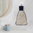Kuber Industries Napkin | Washbasin Hanging Napkin | Kitchen Towel with Ties | Napkin for Kitchen | Zig Zag Napkin for Bathroom | Hand Towel for Kitchen | Gray...
