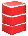 Kuber Industries Non Woven Petticoat Cover Wardrobe Organiser Clothes Storage Bag-Pack of 3 (Red)-HS_38_KUBMART21689...