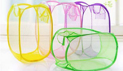 Kuber Industries Nylon 4 Piece Mesh Laundry Basket,20Ltr (Multi)-CTKTC21525