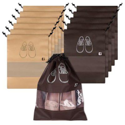 Kuber Industries Pack of 12 Shoe Bags 
