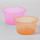 Kuber Industries Pack of 2 Bath Tub | 25 LTR | Transparent | Pink & Orange...