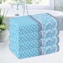 Kuber Industries Pack of 4 Bath Towel | 144 GSM Cotton Unisex Bathroom Towel | 30x60 Inch | Sky Blue...