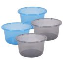 Kuber Industries Pack of 4 Bath Tub | Multipurpose Bath Tub Blue& Gray...