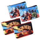 Kuber Industries Pack of 4 Pencil Pouch | Square Stationary Pouch | Pen-Pencil Box for Kids | School Geometry Pouch | Pencil Utility Bag | Zipper Pencil Organizer | Black & Red...